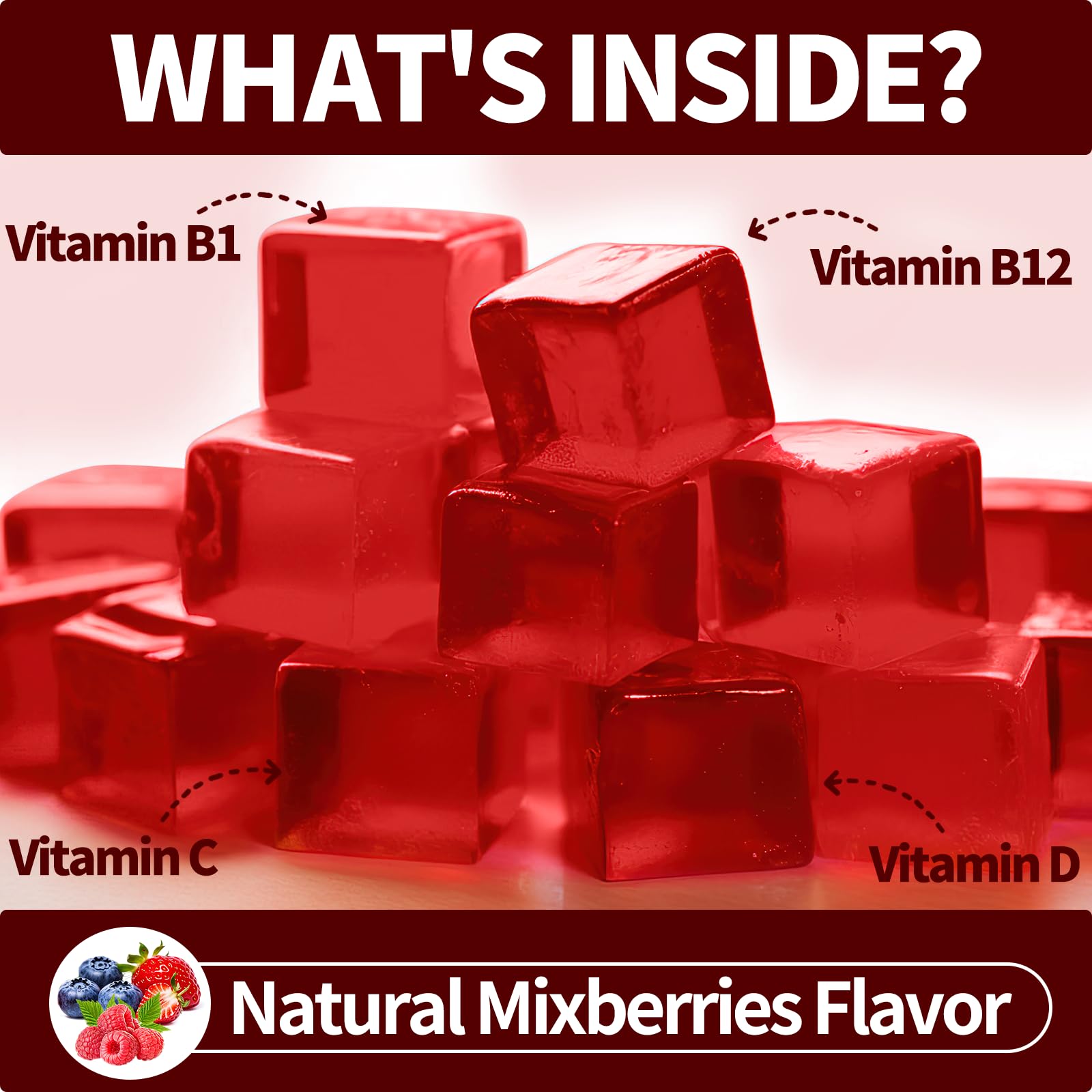 OALSE Thiamine B1 Gummies serving size note: two daily chews.