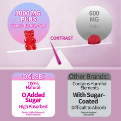 OALSE gummies with vitamins B1 B12 A and E ingredients
