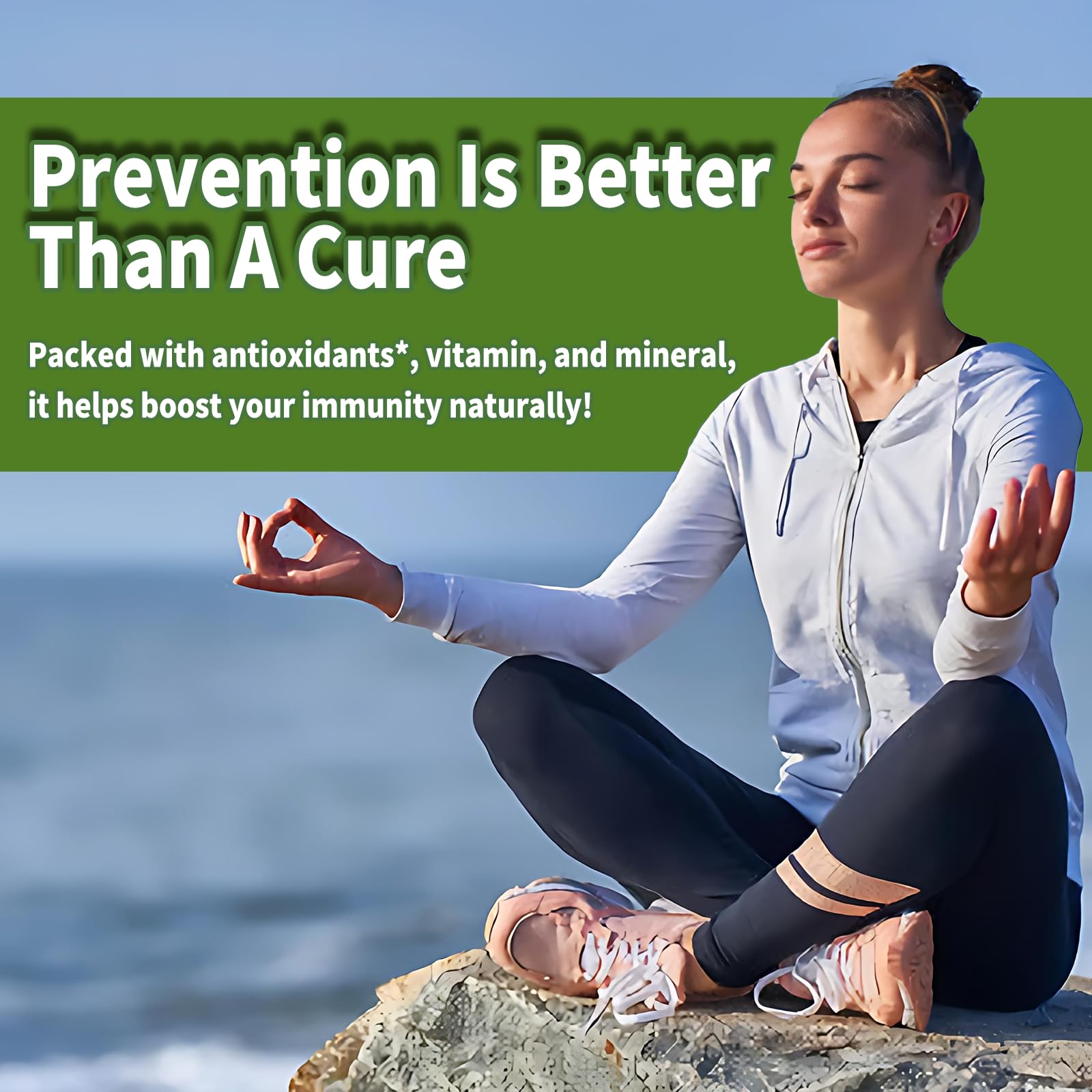 Vitamin C and Zinc icons with OALSE branding support absorption and daily nourishment.