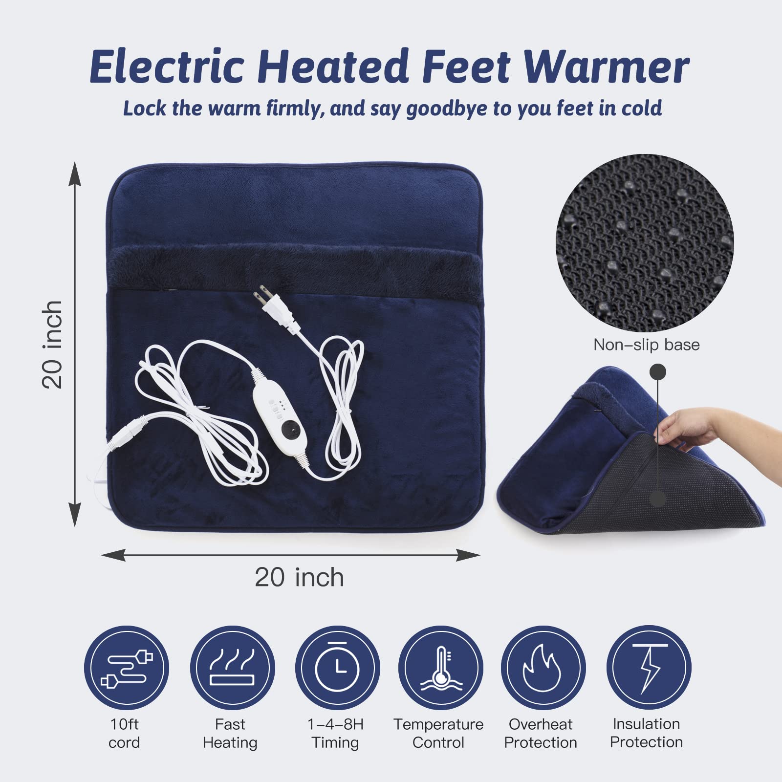 OANUIEM Foot Warmer uses Flannel and Shu Velveteen for cozy comfort.