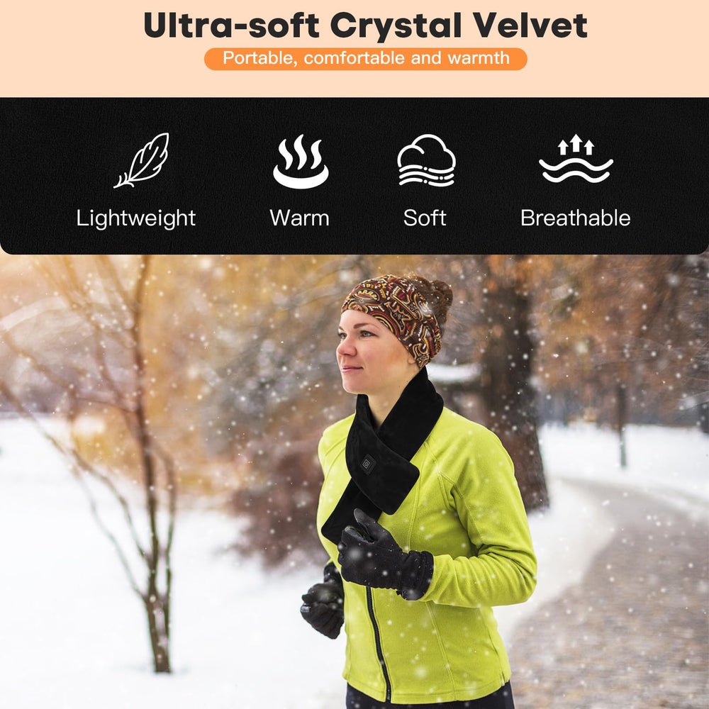 OANUIEM heated neck wrap back heat area detail highlighting targeted neck warmth.