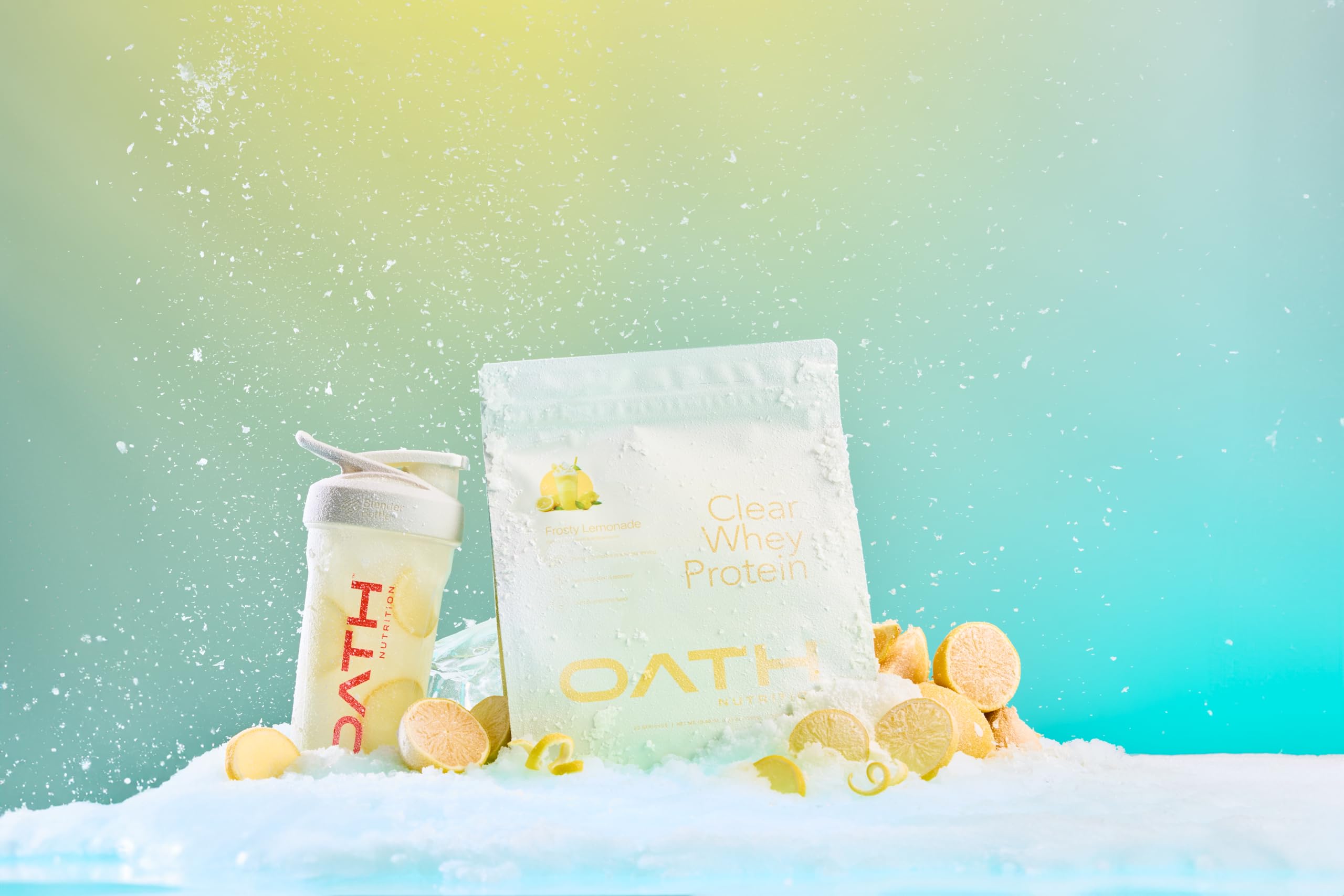 Oath Nutrition Frosty Lemonade packaging ready for fridge or gym bag