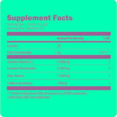 Oath Nutrition Sport Sugar Free Pre-Workout Appleberry Orchard label shows ingredients and caffeine content.