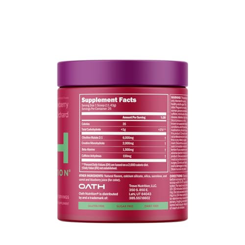Oath Nutrition Sport Sugar Free Pre-Workout Appleberry Orchard scoop measures precise servings for consistent workouts.