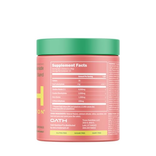 Oath Nutrition pre-workout scoop ready to mix for focused training sessions