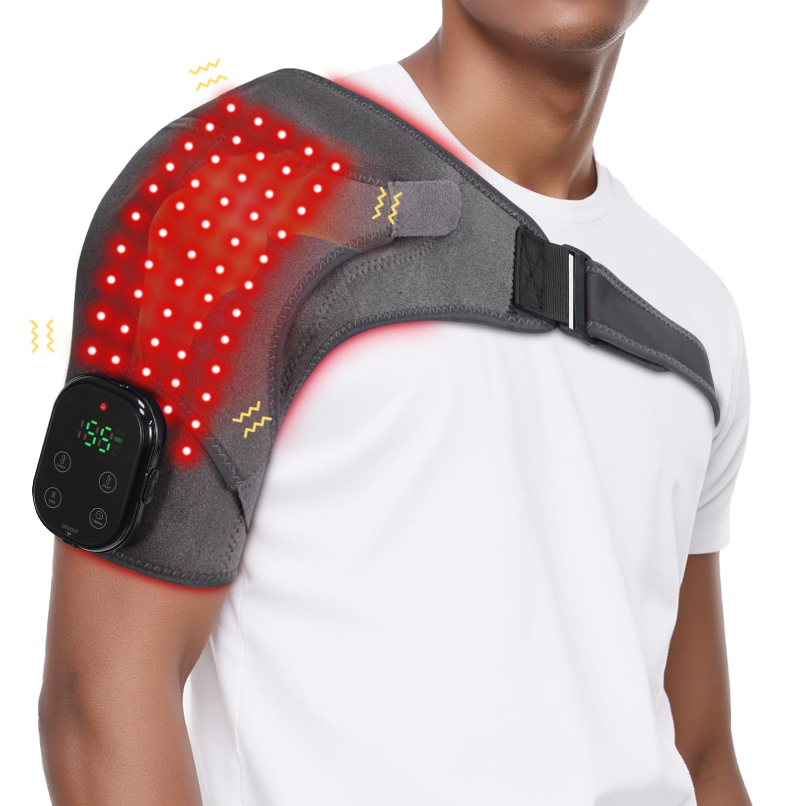 ObigaVc cordless shoulder heating pad contours to the shoulder for targeted relief