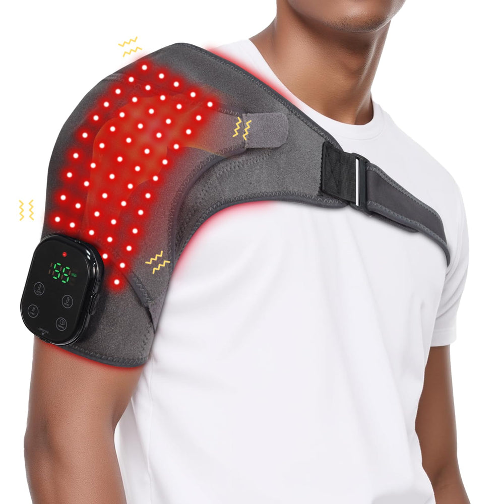 ObigaVc cordless shoulder heating pad contours to the shoulder for targeted relief