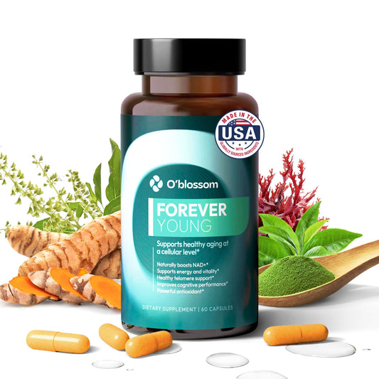 Oblossom Forever Young NADPlus bottle for sustained energy support