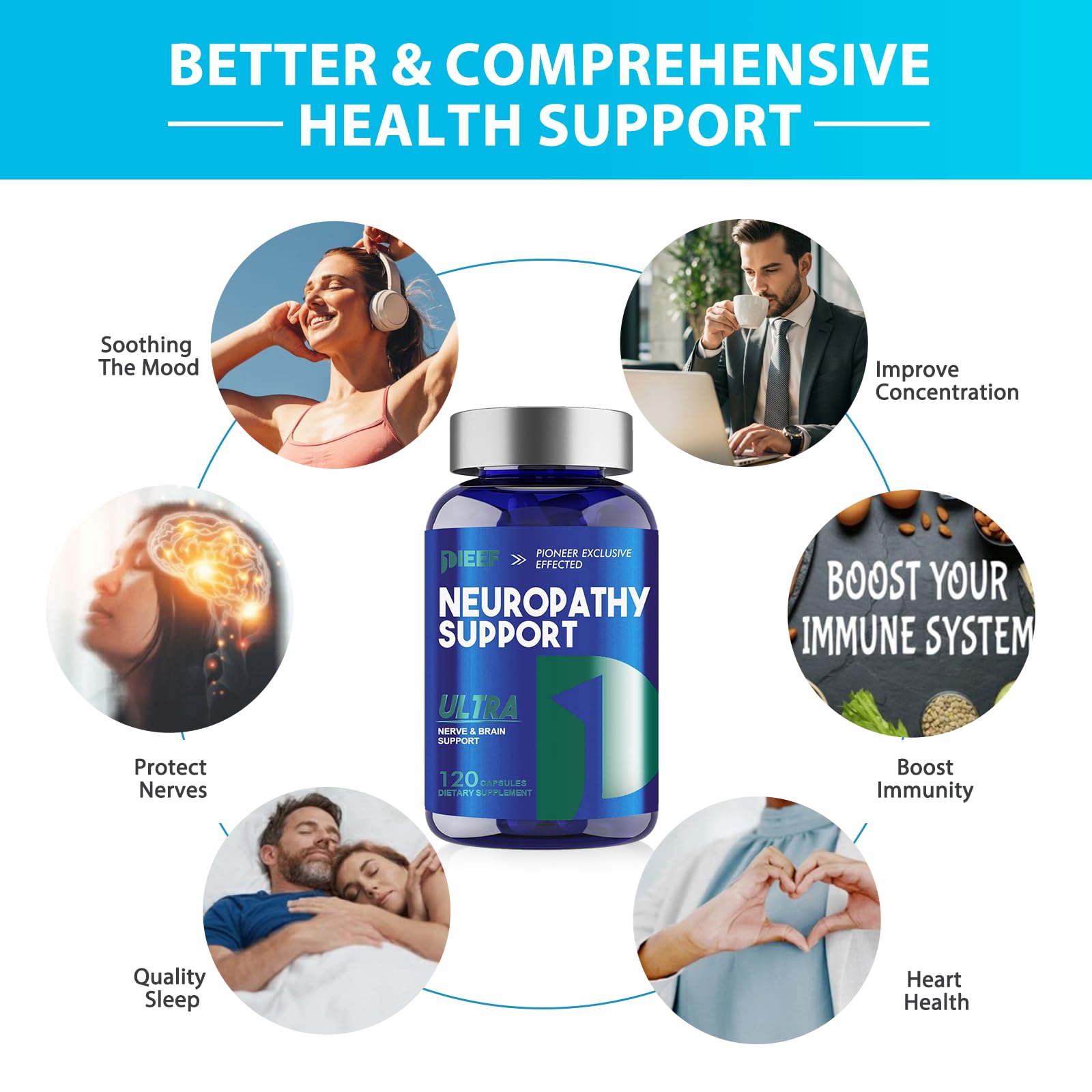 obnobm Nerve Savior bottle in hand for on-the-go support