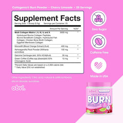 Scoop beside tub for precise, on-the-go servings of Obvi Collagenic Burn.
