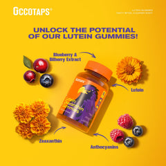 Occotaps daily eye health routine graphic shows convenience for screen-heavy lifestyles.