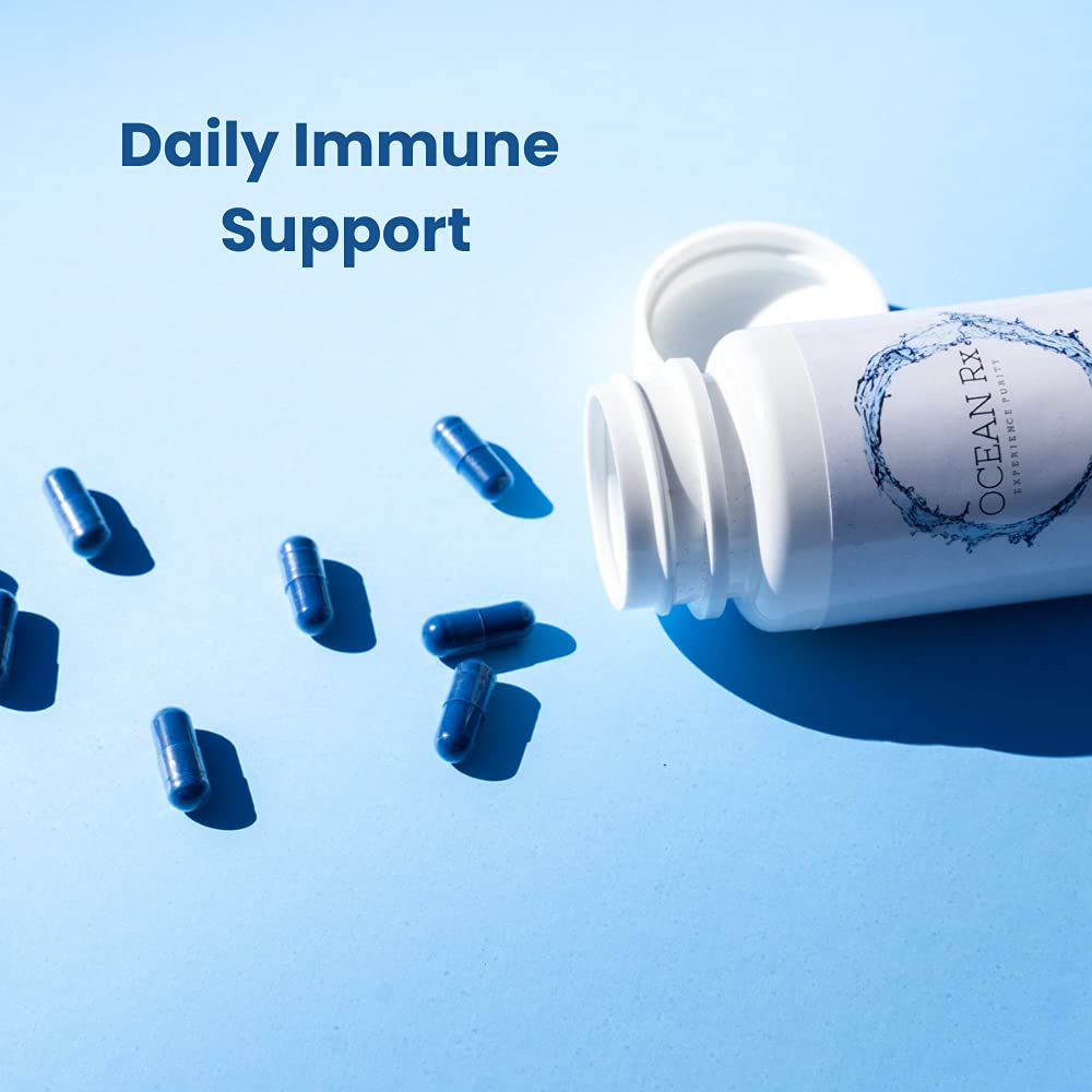 Capsules added to a smoothie for a convenient boost.