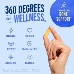 Oceanblue Vitamin K2 D3 bottle shown for bone and immune support