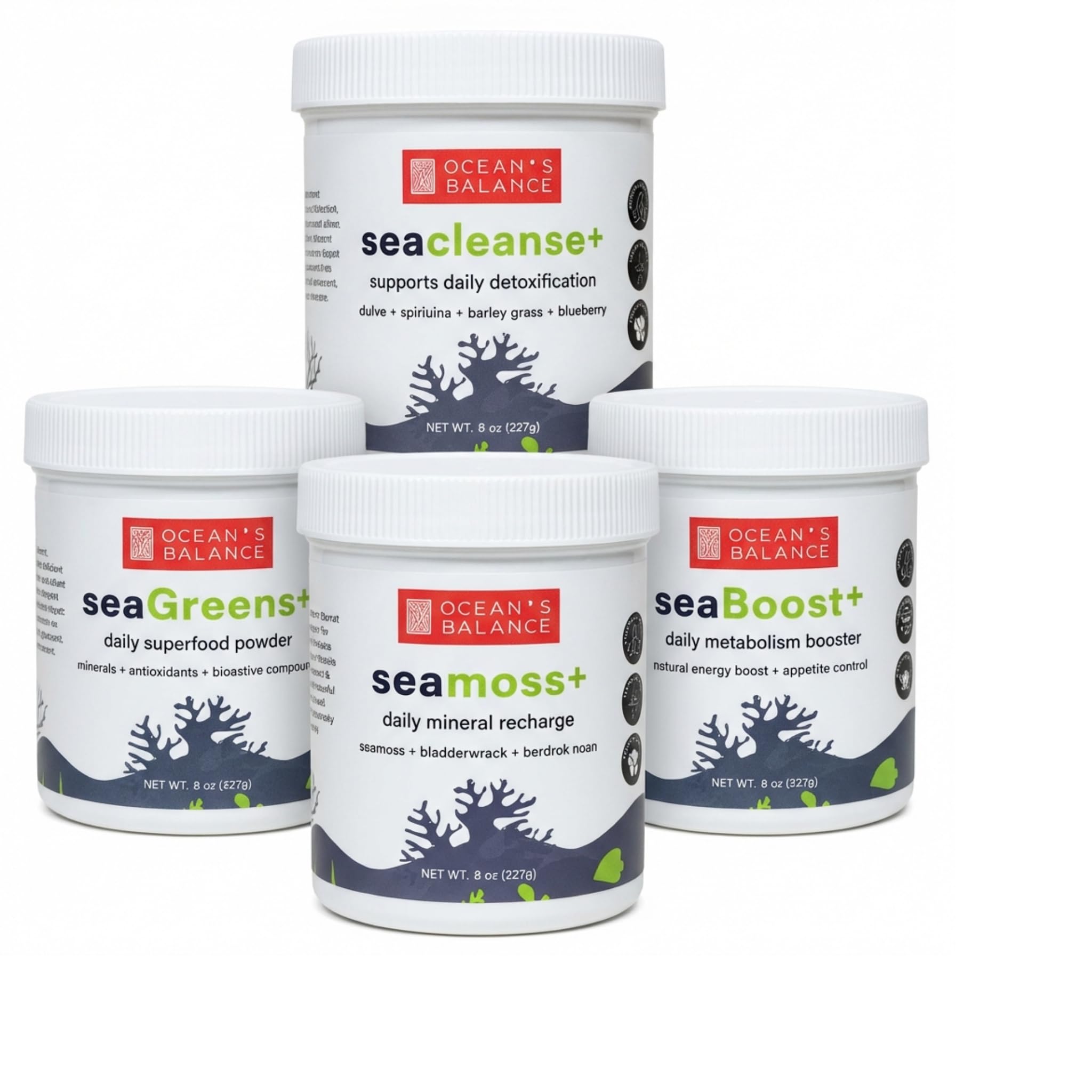 Ocean's Balance Seagreens+ daily superfood pouch for greens boost and energy