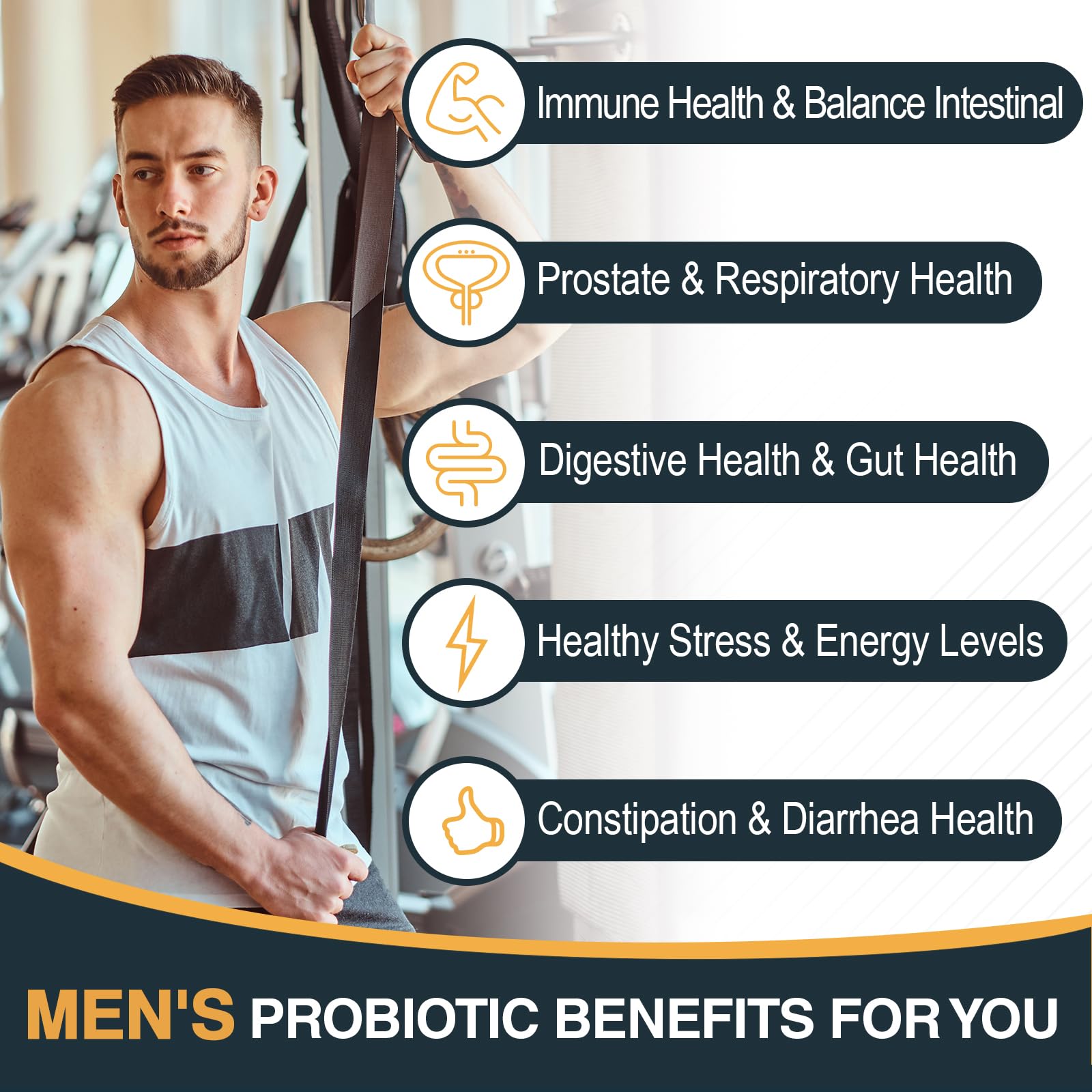Ocshesally Delayed-release capsules ensure probiotic transit to the gut for men