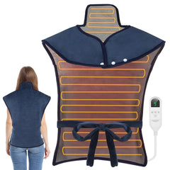 OCSOSO heating pad neck-shoulders-back coverage demonstrates wrap design for deep relief.