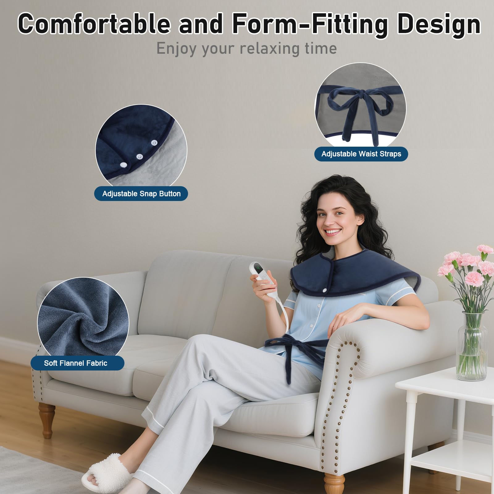 OCSOSO luxury flannel cover feels soft and machine washable for easy care.