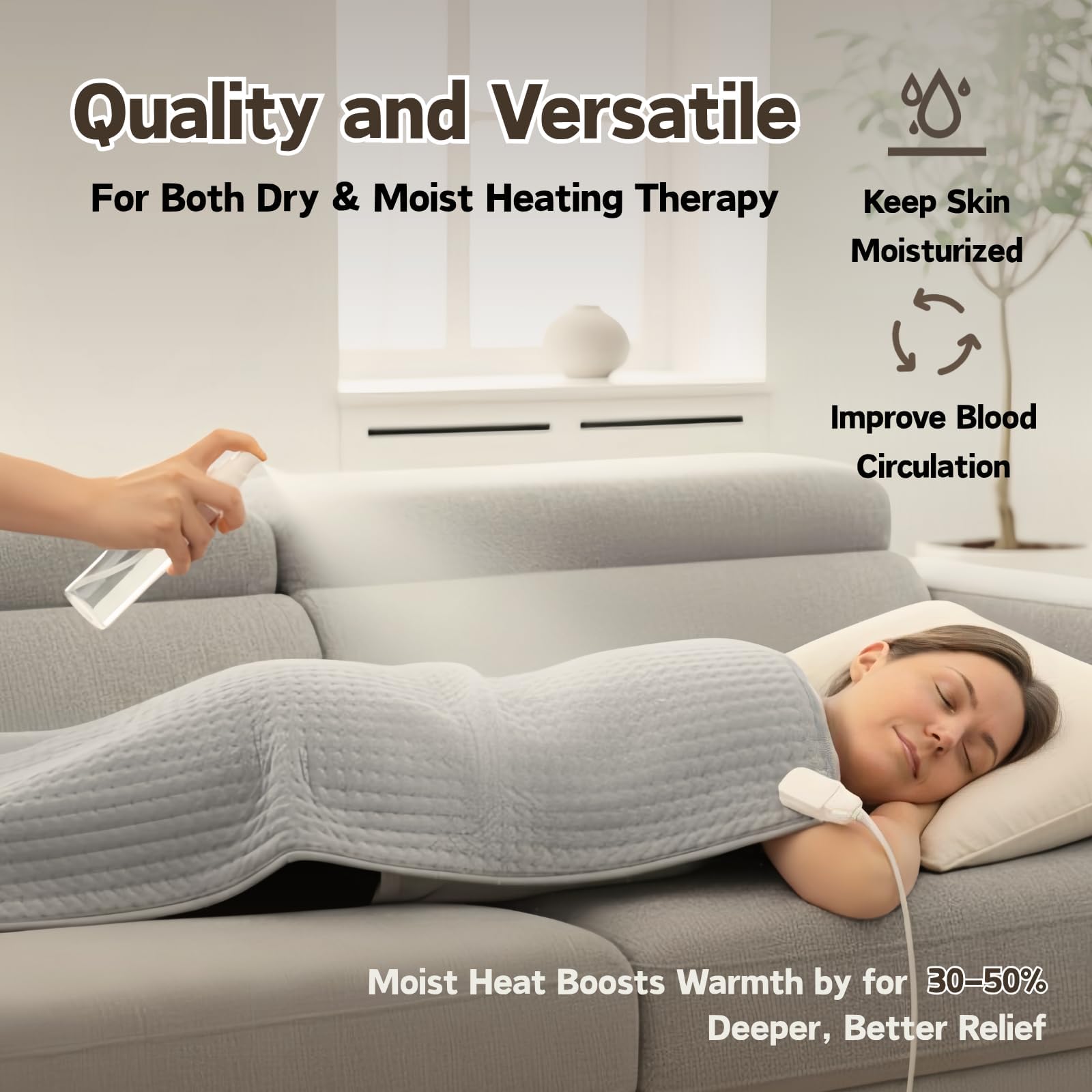 OCSOSO offers dry or moist heat options for adaptable comfort