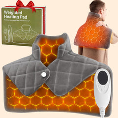 OCTROT 3lb weighted heating pad with full-coverage glass beads for even warmth.
