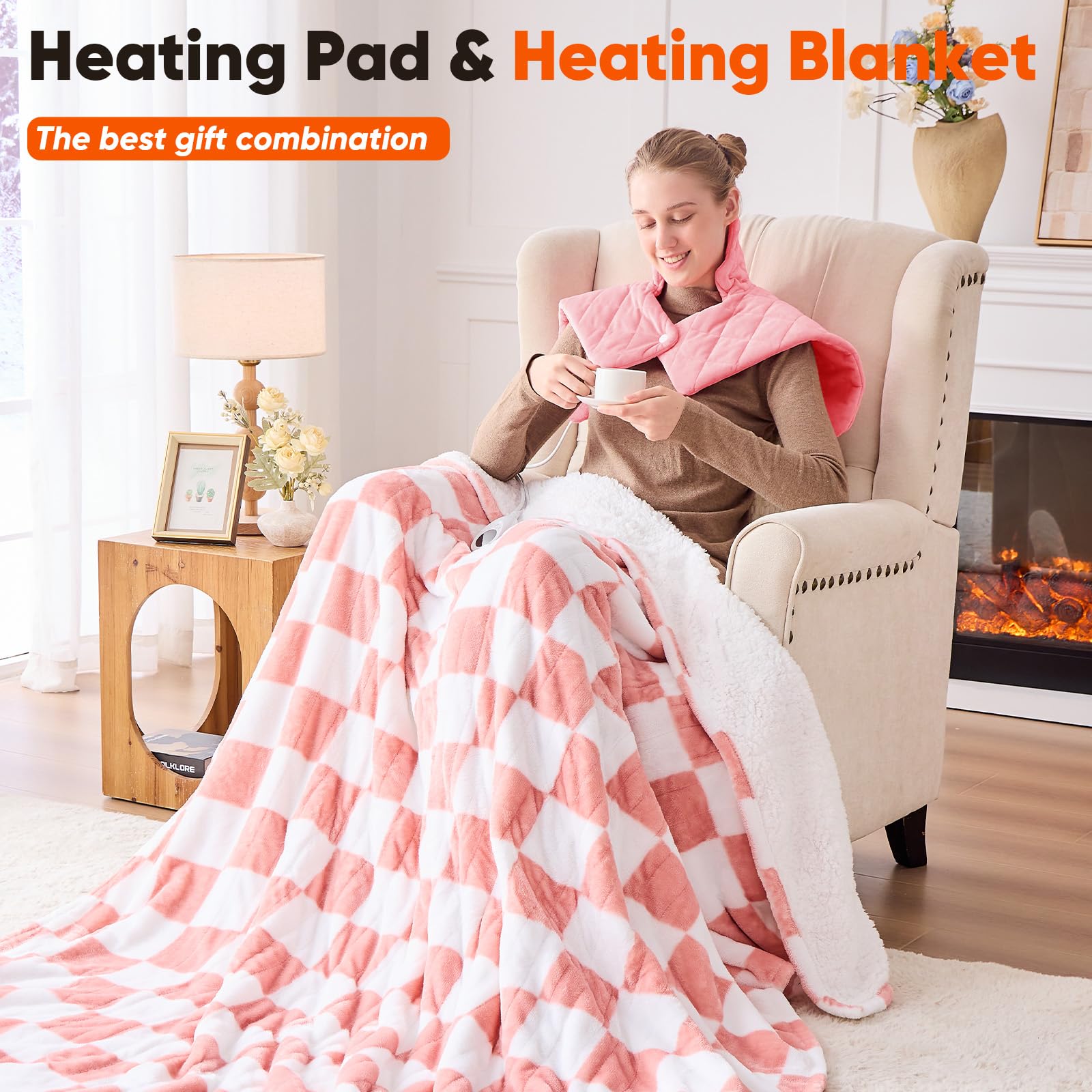OCTROT gift-ready pink heating pad ideal for Valentine’s Day, birthdays, or holidays.