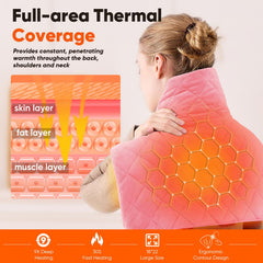 OCTROT neck and shoulder pad with nine heat settings for personalized warmth.