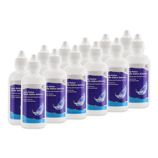 Oculus Curae Aqua Naina Plus bottle pour enables precise sterile lens rinsing on the go.