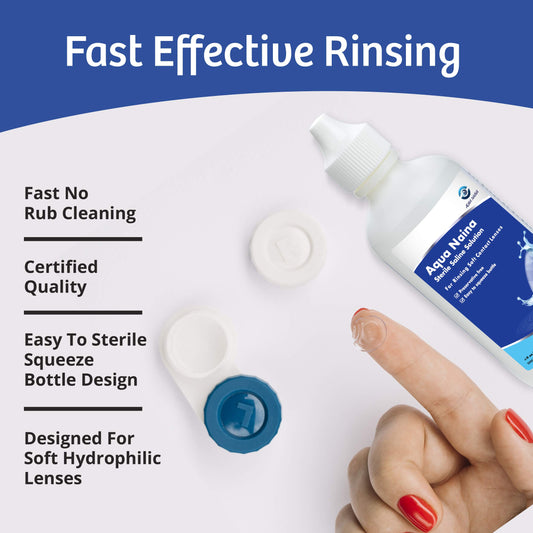 Oculus Curae Aqua Naina bottle with tamper-evident seal for trusted sterility and freshness.