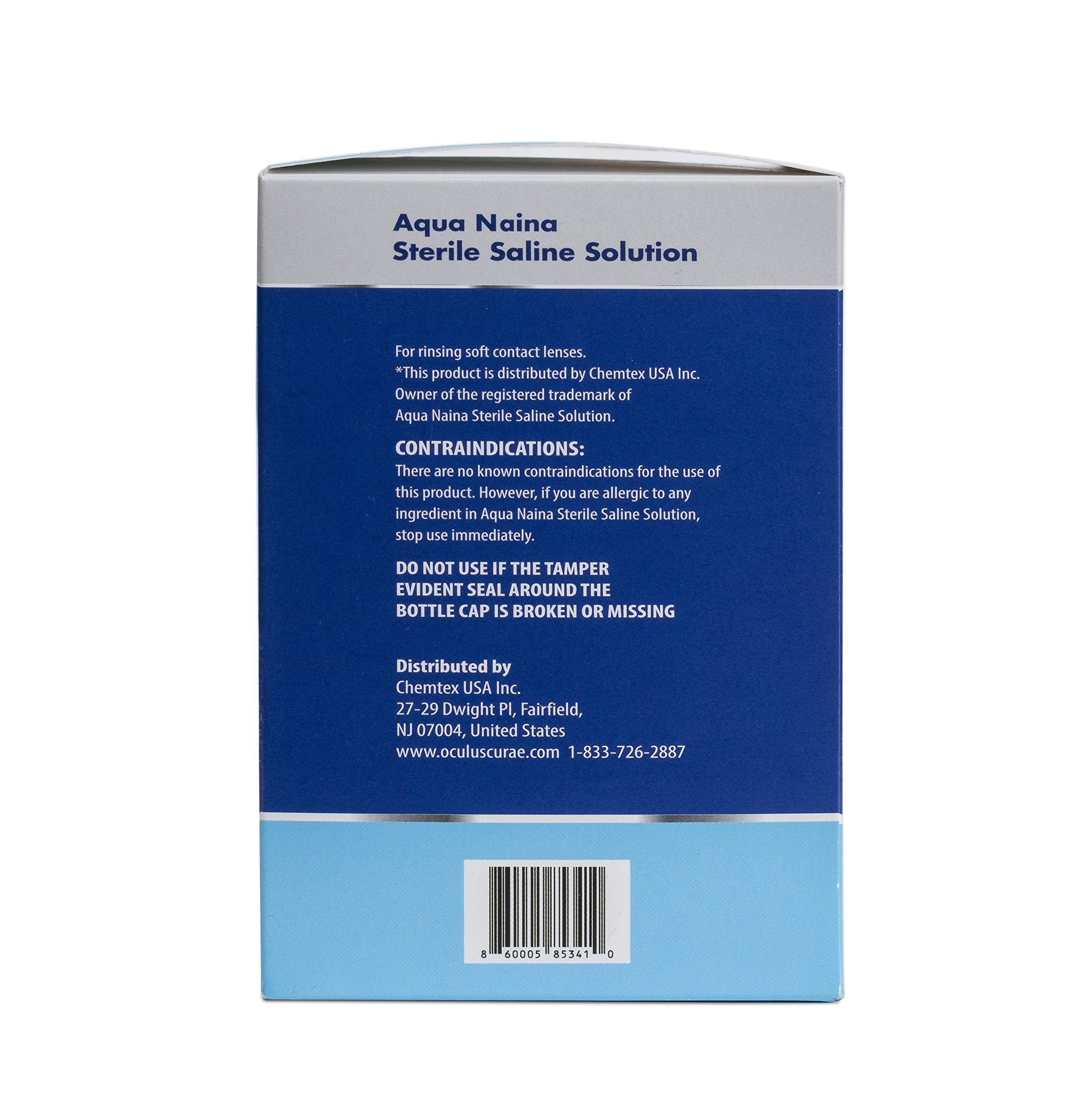 Oculus Curae Aqua Naina bottle with tapered tip for hygienic, mess-free dispensing.