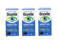 Ocuvite Adult 50+ miniGel bottle front view for easy daily eye nutrition.