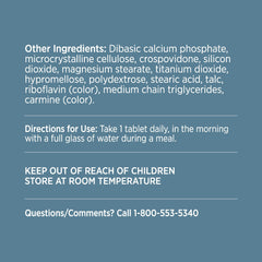 Ocuvite bottle label highlights essential vitamins and minerals for eye nourishment.
