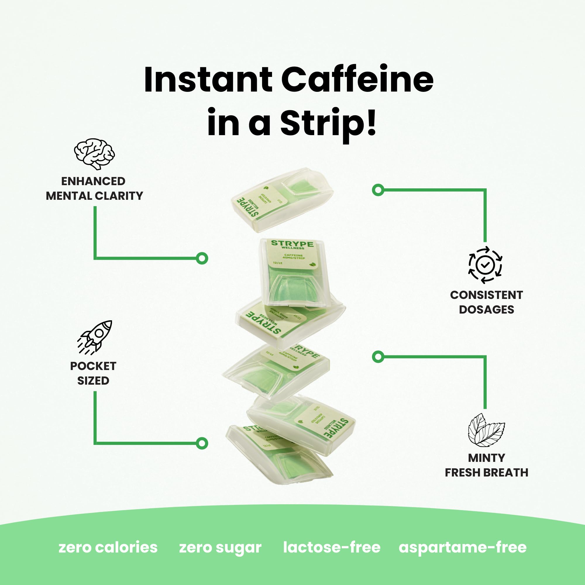 ODiSTRYPE Energy Strips on tongue for fast caffeine absorption.