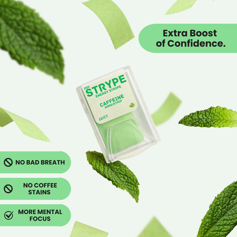 ODiSTRYPE Energy Strips travel case keeps caffeine handy anywhere.