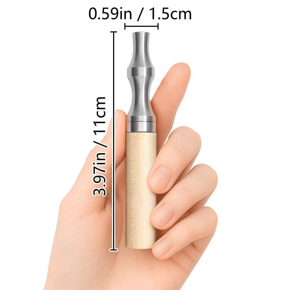 OFAK inhaler held in hand demonstrates discreet, non-electric use.