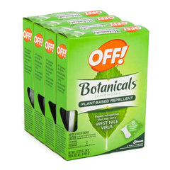 OFF! Botanicals towelettes pack close-up for portable insect protection.