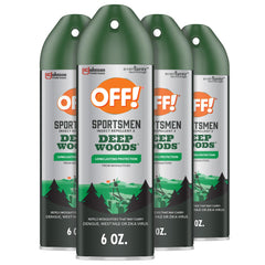 OFF! Deep Woods Sportsmen aerosol can for quick outdoor protection.