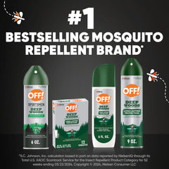 OFF! Deep Woods Sportsmen four-pack packaging for family outdoor activities.
