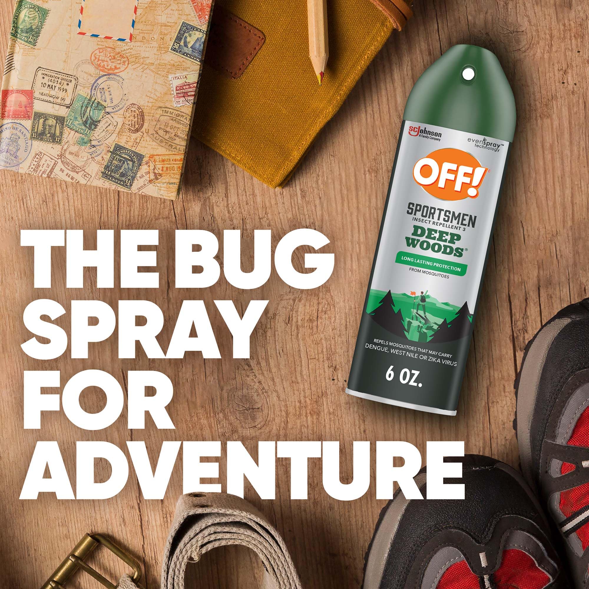 OFF! Deep Woods Sportsmen resists perspiration for active use.