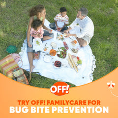 Repels mosquitoes that may carry Zika, Dengue, or West Nile with OFF! FamilyCare.