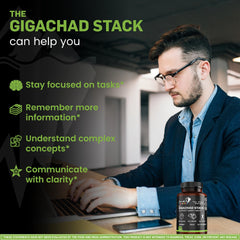 Off Meta Gigachad dietary facts highlight non-GMO and gluten-free.