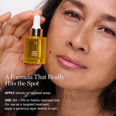 Ogee Vitamin C THDA 20% Elixir application on the face suggests a gentle, daily ritual.
