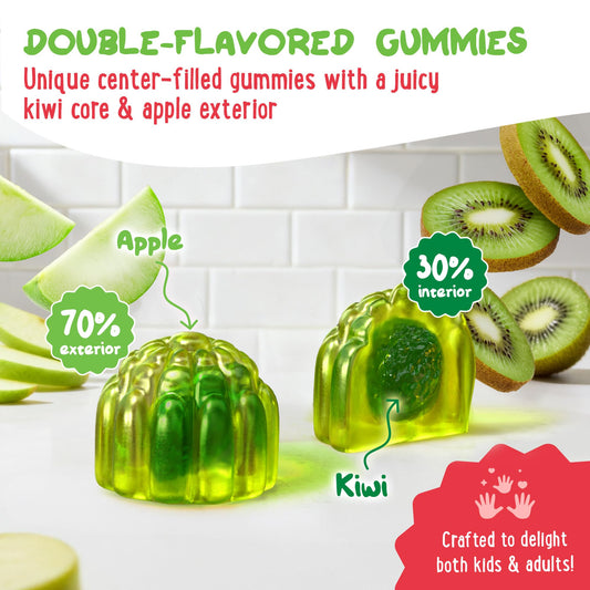 OH MY CHEWY gummies label closeup highlighting 400mg magnesium and vitamins B6 and D3.