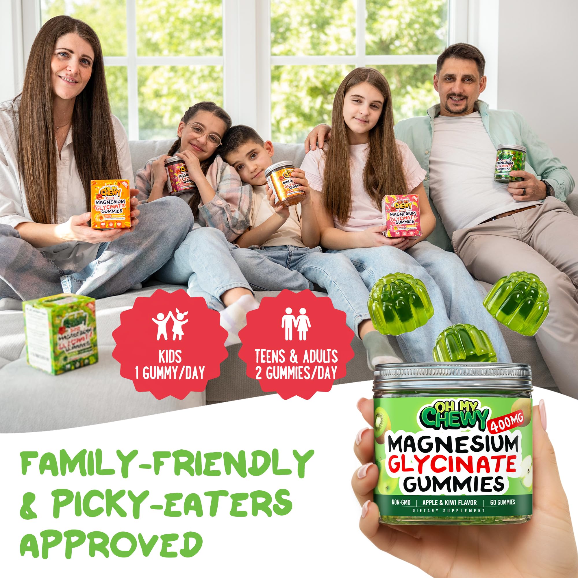 OH MY CHEWY gluten-free vegan pack image conveying clean label promise.