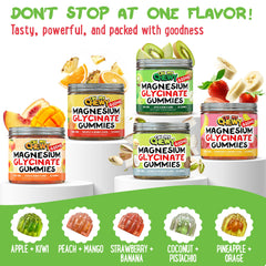 OH MY CHEWY ingredient icons closeup showcasing vegan, gluten-free, non-GMO formula.