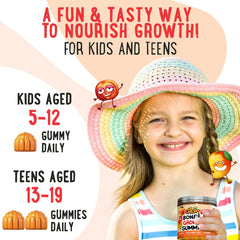 OH MY CHEWY height growth gummies shown with a friendly, kid-friendly design.
