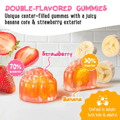 OH MY CHEWY two-flavor gummies in pouch appeal to picky eaters.