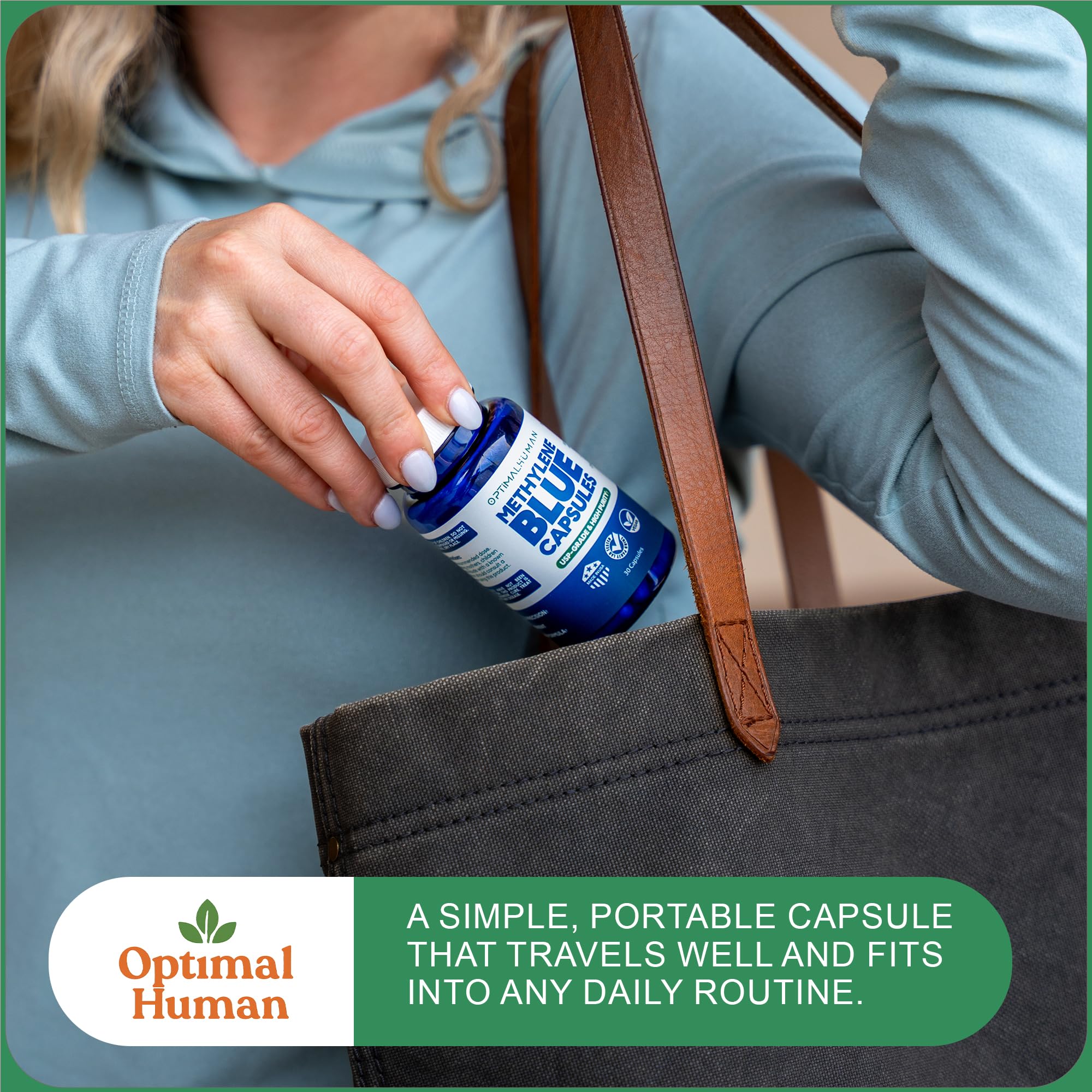 OH Optimal Human Naturals third-party verified badge signals independent purity and identity checks.