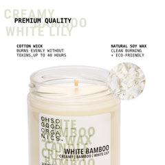 OH SO GOOD ORGANICS 16oz candle size for extended fragrance in any room.