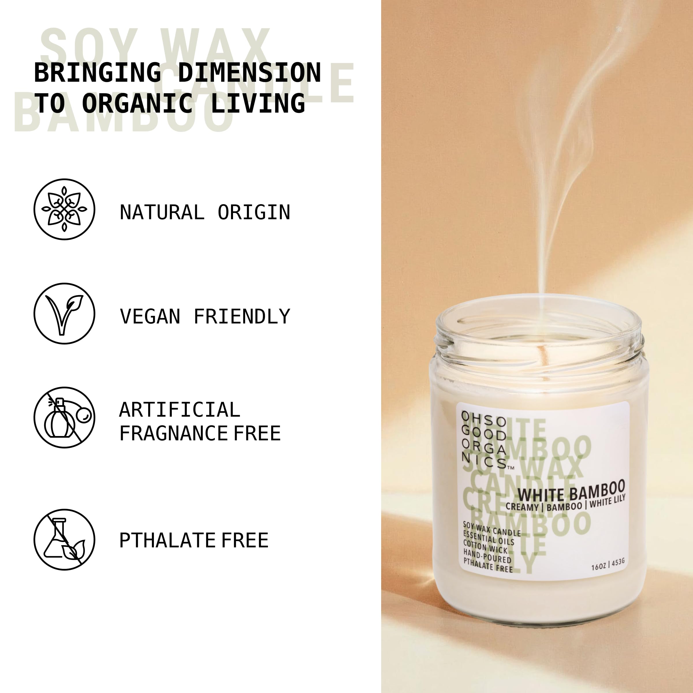 OH SO GOOD ORGANICS green floral scent closeup evokes fresh, inviting aromatics.