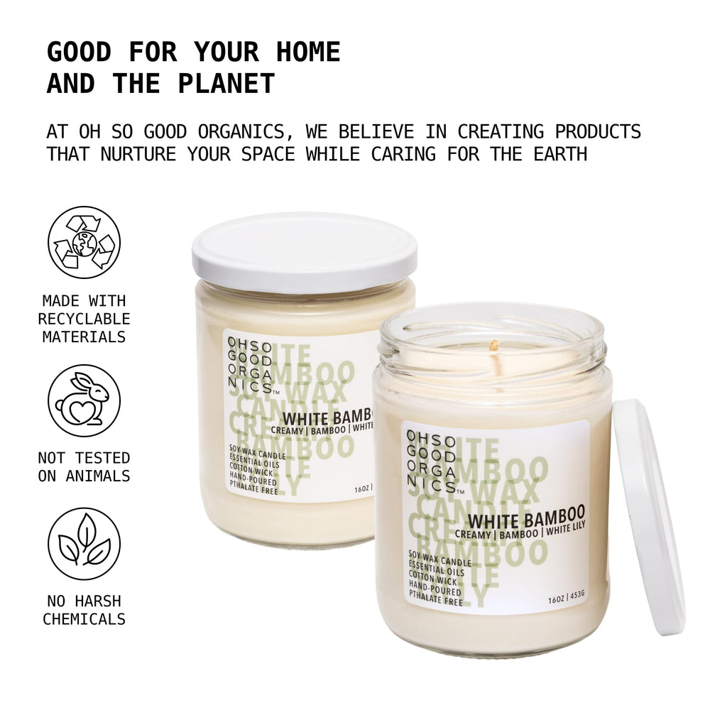 OH SO GOOD ORGANICS refreshing bamboo scene with green florals aroma.