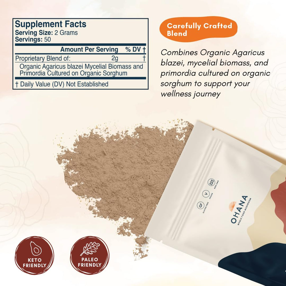 Ohana Agaricus Blazei measuring scoop for precise daily dose